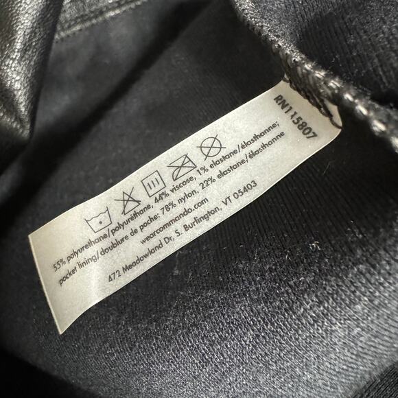 COMMANDO Vegan Faux Leather Jogger  Stretch Work Minimal Luxury Size Medium $158 - Picture 6 of 6